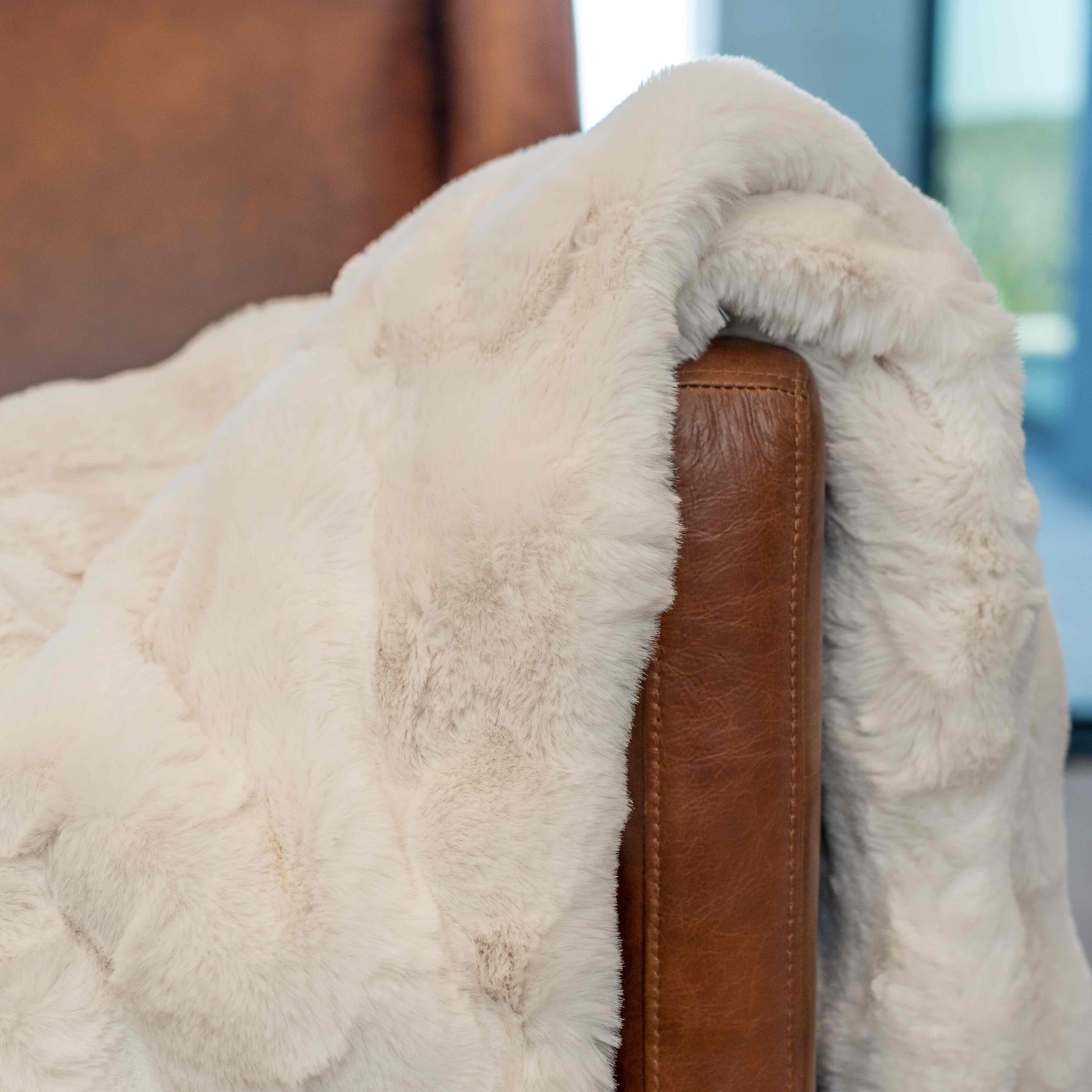 Faux Fur Velvet Throw