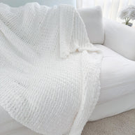 Oversized Plush Chenille Sweater Throw