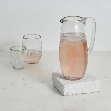 Pebbled Glass Pitcher