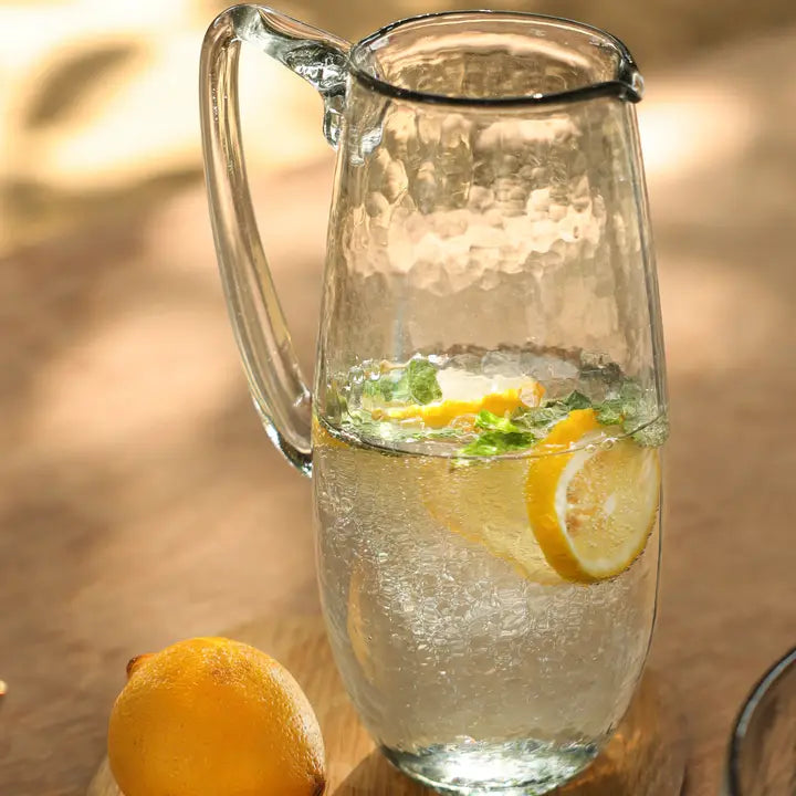 Pebbled Glass Pitcher