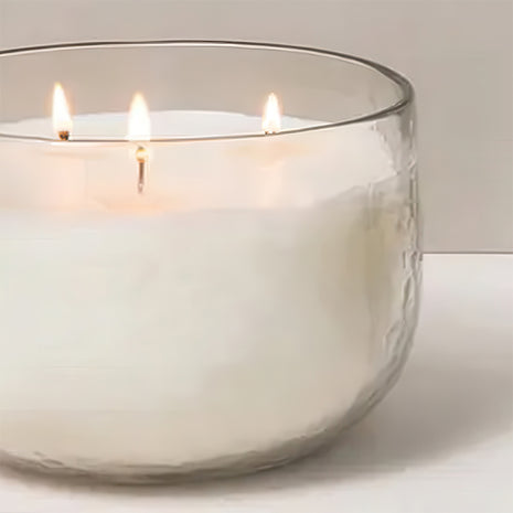 Pebbled Triple-Wick Candle Bowl