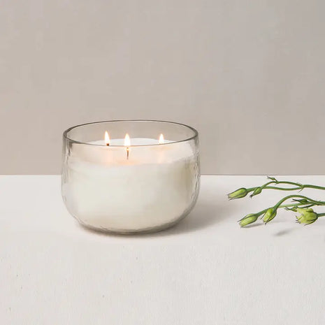 Pebbled Triple-Wick Candle Bowl