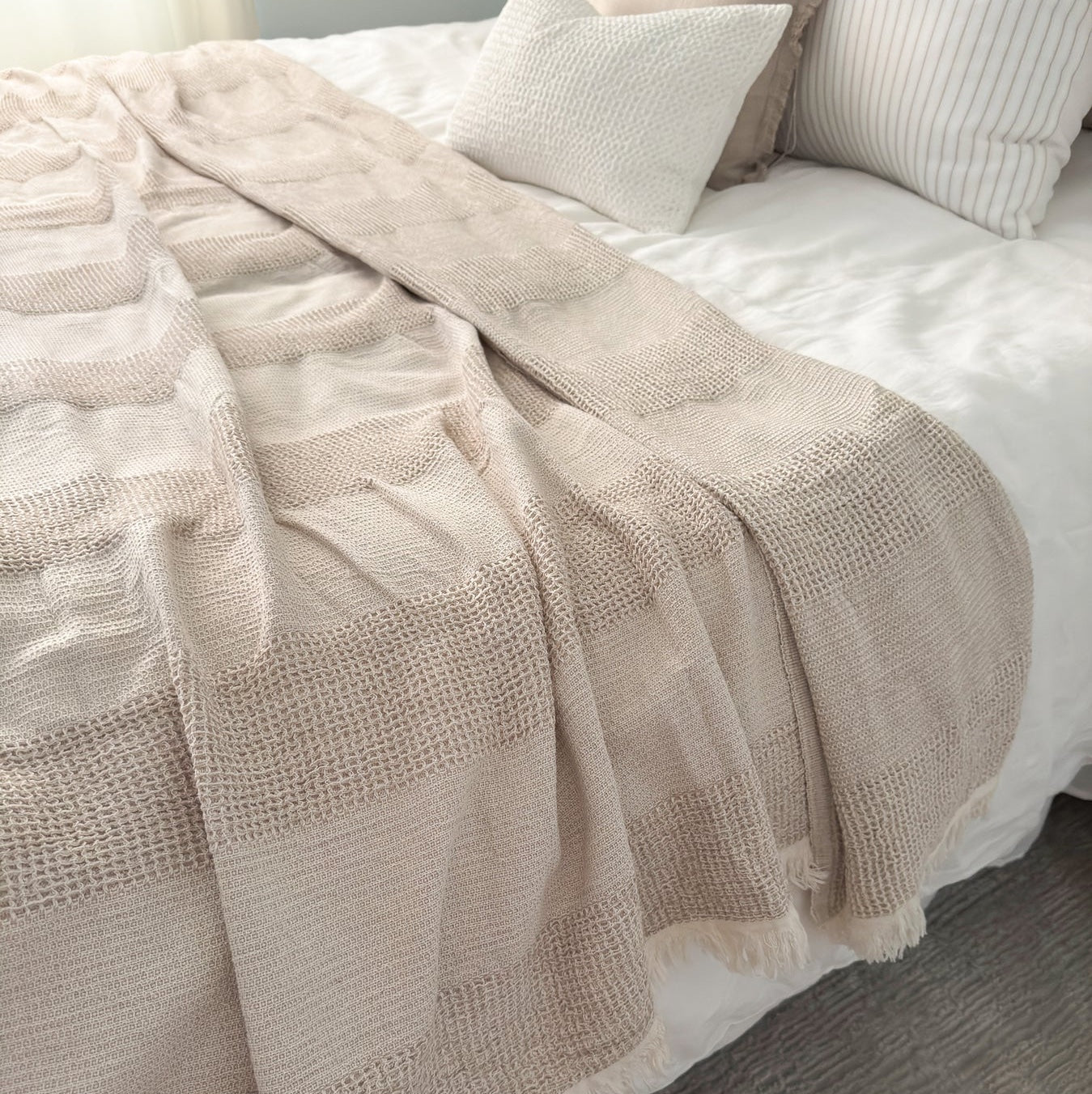 Umbra Cotton Waffle Bed Blanket