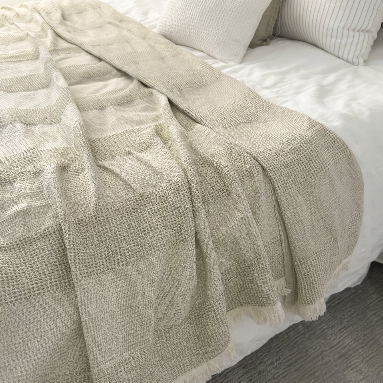 Umbra Cotton Waffle Bed Blanket